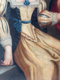 18th Century French Genre Painting, The Fortune Teller, Old Master Oil on Canvas