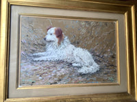 Gaston Simoes de Fonseca (1874-1943), Portrait of a Dog "Pipo", Signed Gouache on Paper, Early 20th Century, Framed