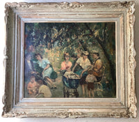 Henri Stenn (1903-1993), The Luxembourg Garden, Paris, Signed Oil on Canvas, 1960s, Framed