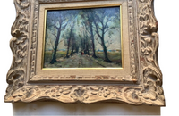 Signed Post-Impressionist Oil Painting, Landscape with Trees by Henri Stenn (1903-1993), Mid-Century French Forest Scene on Panel