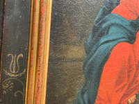 Christ and the Samaritan Woman at the Well, 17th Century Oil on Wood Panel, Framed Old Master Painting