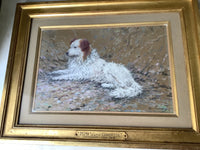 Gaston Simoes de Fonseca (1874-1943), Portrait of a Dog "Pipo", Signed Gouache on Paper, Early 20th Century, Framed