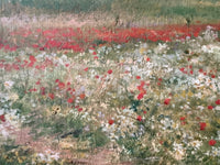 Jean-Jacques Rousseau (1861-1911), Poppy Fields, Signed Oil on Canvas, Late 19th Century, Framed