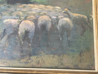MEIN (1865-1938) FRENCH REALISM OIL CSigned Realist Oil Painting, Shepherd at Sunset by Mein (1865-1938), 19th Century French Pastoral on CanvasANVAS - SHEPHERD AT SUNSET AS MILLET