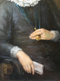 Portrait of Lord Thomas Howard, After Anthony van Dyck, 19th Century Dutch Oil on Panel, Framed