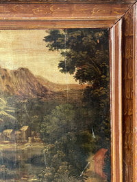 17th Century French Oil on Panel, Gallant Scene in a Garden, Old Master Baroque Original, Framed