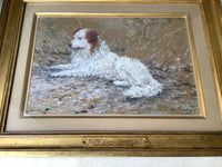 Gaston Simoes de Fonseca (1874-1943), Portrait of a Dog "Pipo", Signed Gouache on Paper, Early 20th Century, Framed