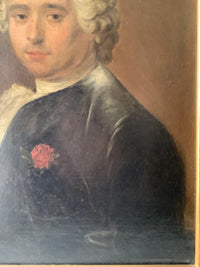 Follower of Louis Tocqué, Portrait of a Gentleman with Lace Jabot, 18th Century Rococo Oil Painting, Framed