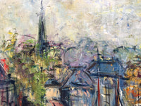 Georges Berger (1908-1976), Port of Honfleur with Boats, Signed Oil on Canvas, Unframed