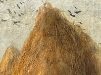 Alexandre Gaston Guignard (1848-1922), Sheeps in a Haystack Landscape, Signed Oil on Canvas, 19th Century, Framed
