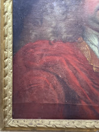 Antique French Baroque Royal Portrait — Oil on Canvas, After Hyacinthe Rigaud, 18th Century, Framed