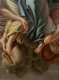 After Nicolas Poussin, The Assumption of the Virgin, Oil on Canvas Dated 1881, Framed French Religious Painting
