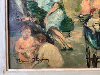 Henri Stenn (1903-1993), The Luxembourg Garden, Paris, Signed Oil on Canvas, 1960s, Framed