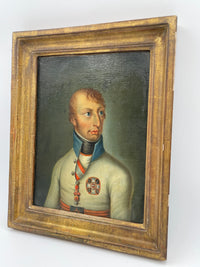 Portrait of a Habsburg Officer in Austrian Military Dress, Early 19th Century Oil on Canvas, Framed
