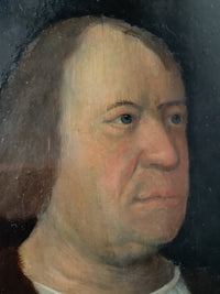 17th Century German School Portrait of a Man, After Lucas Cranach, Oil on Panel, Framed Original