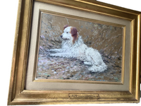 Gaston Simoes de Fonseca (1874-1943), Portrait of a Dog "Pipo", Signed Gouache on Paper, Early 20th Century, Framed