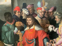Flemish School, Adoration of the Magi, 17th Century Old Master Oil Painting, Framed
