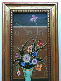 Simon Auguste (1909-1987), Bouquet of Flowers in a Blue Vase, Signed Oil on Canvas, Framed