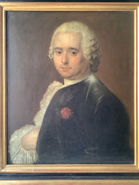 Follower of Louis Tocqué, Portrait of a Gentleman with Lace Jabot, 18th Century Rococo Oil Painting, Framed