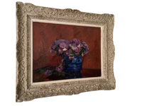Carlo Cherubini (1897-1978), Bouquet of Violets, 1931, Signed Oil on Canvas, Framed