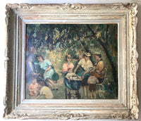Henri Stenn (1903-1993), The Luxembourg Garden, Paris, Signed Oil on Canvas, 1960s, Framed
