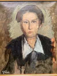 Jules-Alexandre Grün (1868-1938), Portrait of the Painter's Son, Signed French Impressionist Oil on Canvas, Framed