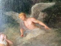 Hagar and Ishmael Saved by the Angel, 18th Century Biblical Oil Painting, Attributed to Januarius Zick