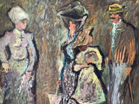 Ramon Dilley (b. 1932), Portrait of a Family, Signed Oil on Canvas, 1973, Framed