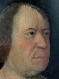 17th Century German School Portrait of a Man, After Lucas Cranach, Oil on Panel, Framed Original