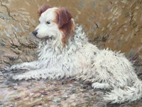 Gaston Simoes de Fonseca (1874-1943), Portrait of a Dog "Pipo", Signed Gouache on Paper, Early 20th Century, Framed