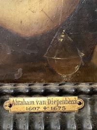 Mary Magdalene Repentant, Circle of Abraham Van Diepenbeeck, 17th Century Flemish Oil on Copper, Framed