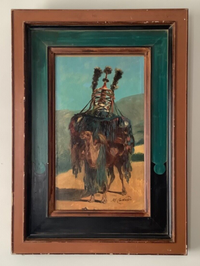 Alfred Couverchel (1834-1867), Portrait of a Wedding Camel in the Desert, Signed Oil on Canvas, Framed