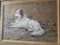 Gaston Simoes de Fonseca (1874-1943), Portrait of a Dog "Pipo", Signed Gouache on Paper, Early 20th Century, Framed