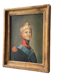 Habsburg Family Portrait in Military Uniform, 19th Century Austrian Oil on Canvas, Framed