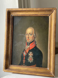 Portrait of Emperor Joseph II of Austria, 19th Century Oil on Canvas, Habsburg Dynasty, Framed
