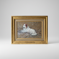Gaston Simoes de Fonseca (1874-1943), Portrait of a Dog "Pipo", Signed Gouache on Paper, Early 20th Century, Framed