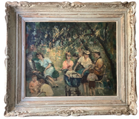 Henri Stenn (1903-1993), The Luxembourg Garden, Paris, Signed Oil on Canvas, 1960s, Framed