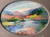 Signed Oil Painting, Lake District Landscape by Iris Raquin (1911-1997), 1964, French Impressionist View of English Countryside on Canvas