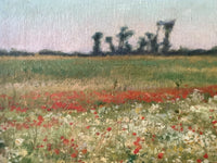 Jean-Jacques Rousseau (1861-1911), Poppy Fields, Signed Oil on Canvas, Late 19th Century, Framed