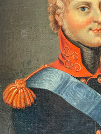 Habsburg Family Portrait in Military Uniform, 19th Century Austrian Oil on Canvas, Framed