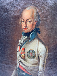 Portrait of Emperor Francis I of Austria, Early 19th Century Oil on Canvas, Habsburg Dynasty, Framed
