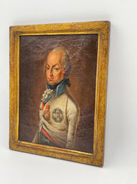 Portrait of Emperor Francis I of Austria, Early 19th Century Oil on Canvas, Habsburg Dynasty, Framed