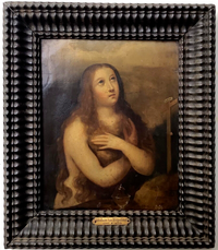 Mary Magdalene Repentant, Circle of Abraham Van Diepenbeeck, 17th Century Flemish Oil on Copper, Framed