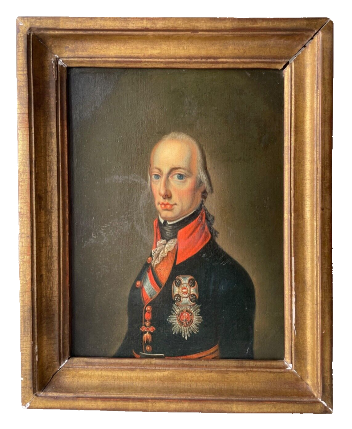 Portrait of Emperor Joseph II of Austria, 19th Century Oil on Canvas, Habsburg Dynasty, Framed