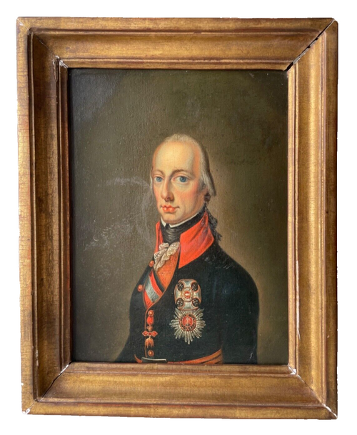 Portrait of Emperor Joseph II of Austria, 19th Century Oil on Canvas, Habsburg Dynasty, Framed