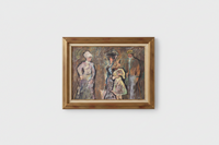 Ramon Dilley (b. 1932), Portrait of a Family, Signed Oil on Canvas, 1973, Framed