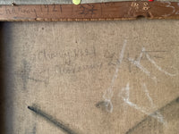 Pencil inscription on the stretcher and canvas reading Charmy 1921, with an old chalk mark
