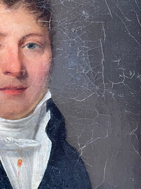 Early 19th Century French Portrait of a Decorated Gentleman, Manner of Louis Boilly, Oil on Canvas, Original Gilt Frame