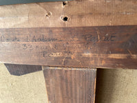 A period ink inscription on the stretcher, naming a Paris owner and an address in the seventh arrondissement