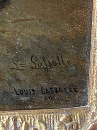 The signature lower right, with a later hand-lettered inscription reading LOUIS LASSALLE and a date below it